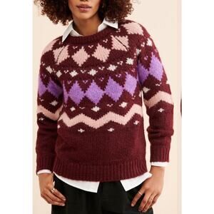 Vero Moda Fair Isle Sweater Womens L Nwt Nordic